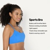Amazon Essentials Women’s Active FormFlex Buttery Soft Light Support Y-Back Thin Strap Moisture Wicking Yoga Sports Bra(Blue)