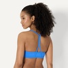 Amazon Essentials Women’s Active FormFlex Buttery Soft Light Support Y-Back Thin Strap Moisture Wicking Yoga Sports Bra(Blue)
