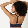 Amazon Essentials Women’s Active FormFlex Buttery Soft Light Support Y-Back Thin Strap Moisture Wicking Yoga Sports Bra(Navy)