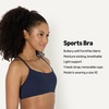 Amazon Essentials Women’s Active FormFlex Buttery Soft Light Support Y-Back Thin Strap Moisture Wicking Yoga Sports Bra(Navy)