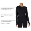 Amazon Essentials Women’s Active FormFlex Buttery Soft Slim Fit Crop Layering Workout Top, Moisture-Wicking(Black)