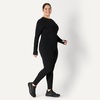 Amazon Essentials Women’s Active FormFlex Buttery Soft Slim Fit Crop Layering Workout Top, Moisture-Wicking(Black)