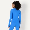 Amazon Essentials Women’s Active FormFlex Buttery Soft Slim Fit Crop Layering Workout Top, Moisture-Wicking(Blue)