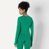 Amazon Essentials Women’s Active FormFlex Buttery Soft Slim Fit Crop Layering Workout Top, Moisture-Wicking(Emerald Green)