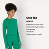 Amazon Essentials Women’s Active FormFlex Buttery Soft Slim Fit Crop Layering Workout Top, Moisture-Wicking(Emerald Green)