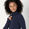 Amazon Essentials Women’s Active FormFlex Buttery Soft Slim Fit Quarter Zip Long Sleeve Pullover Jacket, Moisture Wicking(Navy)