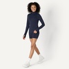 Amazon Essentials Women’s Active FormFlex Buttery Soft Slim Fit Quarter Zip Long Sleeve Pullover Jacket, Moisture Wicking(Navy)
