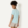 Amazon Essentials Women’s Active Soft Cotton Modal V-Neck Short Sleeve Lightweight Yoga Workout T-Shirt with Curved Hem(Light Blue)
