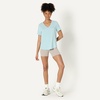 Amazon Essentials Women’s Active Soft Cotton Modal V-Neck Short Sleeve Lightweight Yoga Workout T-Shirt with Curved Hem(Light Blue)