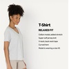 Amazon Essentials Women’s Active Soft Cotton Modal V-Neck Short Sleeve Lightweight Yoga Workout T-Shirt with Curved Hem(Light Grey Heather)