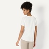 Amazon Essentials Women’s Active Soft Cotton Modal V-Neck Short Sleeve Lightweight Yoga Workout T-Shirt with Curved Hem(White)