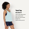 Amazon Essentials Women’s Active Soft Cotton Modal Yoga Workout Racerback Tank Top, Relaxed-Fit(Light Blue)
