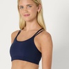 Amazon Essentials Women’s Active Total Train Medium Support Sports Bra with Strappy Back(Navy)