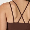Amazon Essentials Women’s Active Total Train Medium Support Sports Bra with Strappy Back(Rich Hazel)