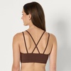 Amazon Essentials Women’s Active Total Train Medium Support Sports Bra with Strappy Back(Rich Hazel)