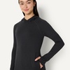 Amazon Essentials Women’s Athletic Soft Performance Lightweight Long Sleeve Pullover Hoodie Workout Top(Space Dye Black)