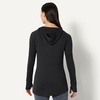 Amazon Essentials Women’s Athletic Soft Performance Lightweight Long Sleeve Pullover Hoodie Workout Top(Space Dye Black)