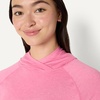 Amazon Essentials Women’s Athletic Soft Performance Lightweight Long Sleeve Pullover Hoodie Workout Top(Space Dye Pink)
