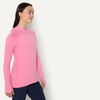 Amazon Essentials Women’s Athletic Soft Performance Lightweight Long Sleeve Pullover Hoodie Workout Top(Space Dye Pink)