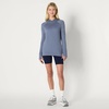 Amazon Essentials Women’s Athletic Soft Performance Lightweight Long Sleeve Pullover Hoodie Workout Top(Space Dye Slate)