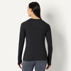 Amazon Essentials Women’s Athletic Soft Performance Lightweight Stretch Long Sleeve Layering Workout Top with Thumbholes(Space Dye Black)