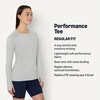Amazon Essentials Women’s Athletic Soft Performance Lightweight Stretch Long Sleeve Layering Workout Top with Thumbholes(Space Dye Dove)