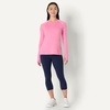 Amazon Essentials Women’s Athletic Soft Performance Lightweight Stretch Long Sleeve Layering Workout Top with Thumbholes(Space Dye Pink)