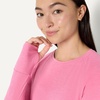 Amazon Essentials Women’s Athletic Soft Performance Lightweight Stretch Long Sleeve Layering Workout Top with Thumbholes(Space Dye Pink)