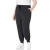 Amazon Essentials Women’s Brushed Tech Stretch Jogger Pant – Discontinued Colors(Black Space Dye)