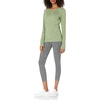 Amazon Essentials Womens Brushed Tech Stretch Long-Sleeve Crewneck Shirt (Available in Plus Size)(Army Green)