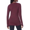 Amazon Essentials Womens Brushed Tech Stretch Long-Sleeve Crewneck Shirt (Available in Plus Size)(Burgundy Space Dye)