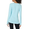 Amazon Essentials Womens Brushed Tech Stretch Long-Sleeve Crewneck Shirt (Available in Plus Size)(Sky Blue)