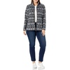 Amazon Essentials Women’s Classic-Fit Full-Zip Polar Soft Fleece Jacket, Outerwear Coat with Cuffs (Available in Plus Size)(Black/White S Geo)