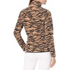 Amazon Essentials Women’s Classic-Fit Full-Zip Polar Soft Fleece Jacket, Outerwear Coat with Cuffs (Available in Plus Size)(Peach Tiger Print)