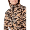 Amazon Essentials Women’s Classic-Fit Full-Zip Polar Soft Fleece Jacket, Outerwear Coat with Cuffs (Available in Plus Size)(Peach Tiger Print)