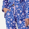 Amazon Essentials Women’s Cotton Stretch Poplin Pajama Set, Long Sleeve Button-Down Shirt with Pants(Blue Paisley Floral)