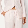 Amazon Essentials Women’s Cotton Stretch Poplin Pajama Set, Long Sleeve Button-Down Shirt with Pants(Pale Pink)