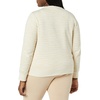 Amazon Essentials Women’s Fleece Crewneck Long Sleeve Pullover Sweatshirt (Available in Plus Size)(Beige Zebra Stripe Print)