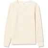 Amazon Essentials Women’s Fleece Crewneck Long Sleeve Pullover Sweatshirt (Available in Plus Size)(Beige Zebra Stripe Print)