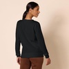 Amazon Essentials Women’s Fleece Crewneck Long Sleeve Pullover Sweatshirt (Available in Plus Size)(Black)