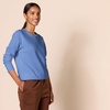 Amazon Essentials Women’s Fleece Crewneck Long Sleeve Pullover Sweatshirt (Available in Plus Size)(Blue)