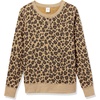 Amazon Essentials Women’s Fleece Crewneck Long Sleeve Pullover Sweatshirt (Available in Plus Size)(Camel Leopard Print)