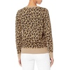 Amazon Essentials Women’s Fleece Crewneck Long Sleeve Pullover Sweatshirt (Available in Plus Size)(Camel Leopard Print)