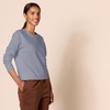 Amazon Essentials Women’s Fleece Crewneck Long Sleeve Pullover Sweatshirt (Available in Plus Size)(Indigo Blue Heather)