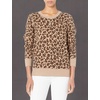 Amazon Essentials Women’s Fleece Crewneck Long Sleeve Pullover Sweatshirt (Available in Plus Size)(Leopard)