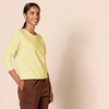 Amazon Essentials Women’s Fleece Crewneck Long Sleeve Pullover Sweatshirt (Available in Plus Size)(Light Yellow)