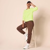 Amazon Essentials Women’s Fleece Crewneck Long Sleeve Pullover Sweatshirt (Available in Plus Size)(Lime Green)
