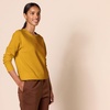 Amazon Essentials Women’s Fleece Crewneck Long Sleeve Pullover Sweatshirt (Available in Plus Size)(Mustard Yellow)