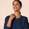 Amazon Essentials Women’s Fleece Crewneck Long Sleeve Pullover Sweatshirt (Available in Plus Size)(Navy)