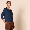 Amazon Essentials Women’s Fleece Crewneck Long Sleeve Pullover Sweatshirt (Available in Plus Size)(Navy)